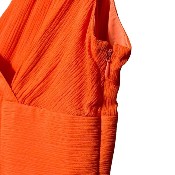 J. Crew Sophia 100% Silk Chiffon Sleeveless Midi Length Dress size 10 - Picture 6 of 10